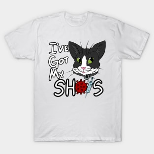 I've Got My Shots (Tuxedo Cat, COVID) T-Shirt